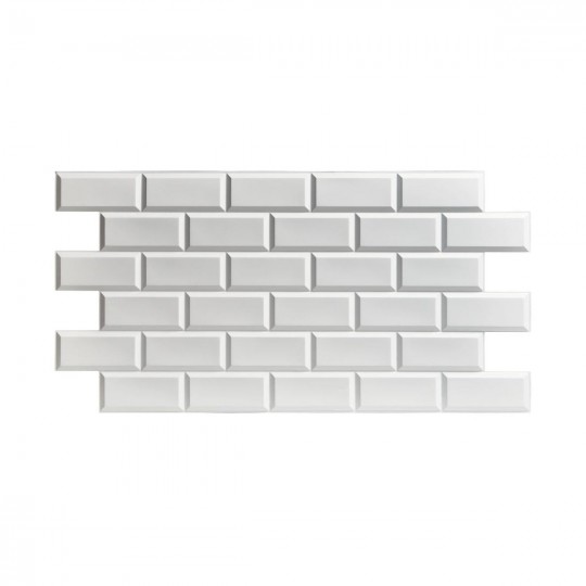 Hvid mursten PVC-vægpanel