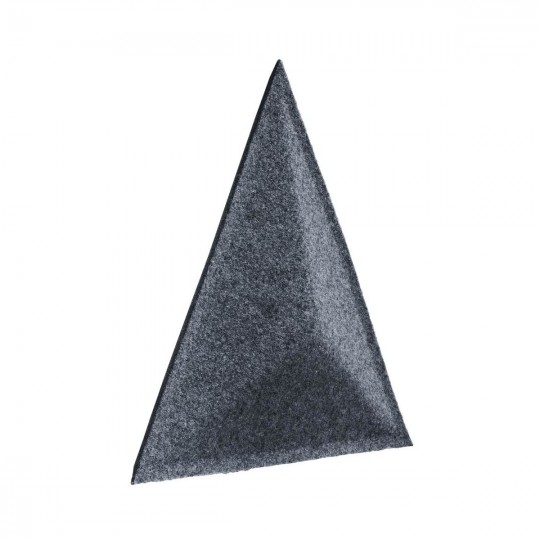 Dekorativt akustisk panel Konveks trekant Grå