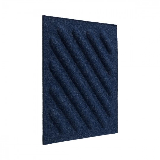 Dekorativt akustisk panel Firkantet med diagonale striber Navyblå