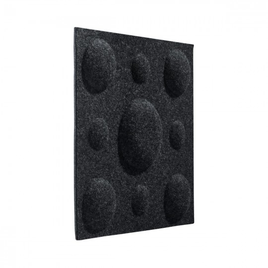 Dekorativt akustisk panel Firkantet med bobler sort