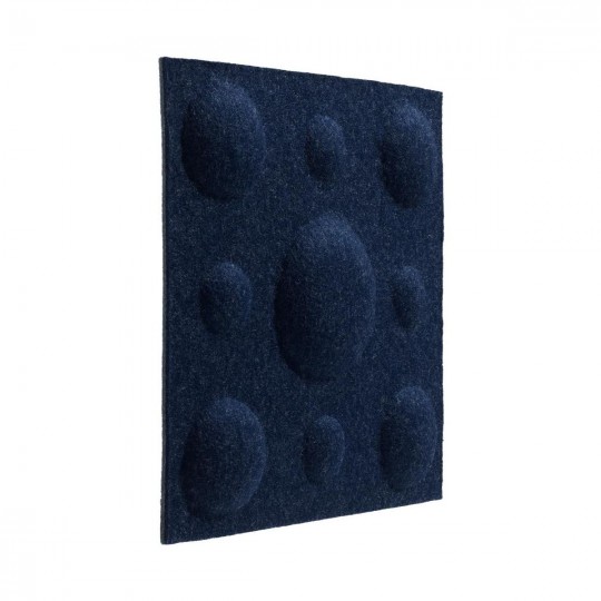 Dekorativt akustisk panel Firkantet med bobler Navyblå