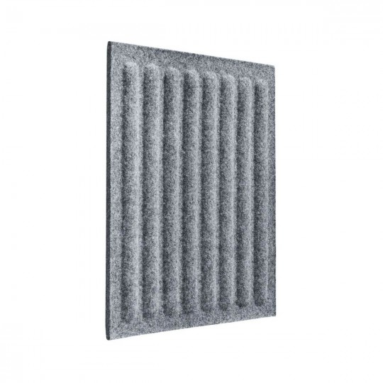 Dekorativt akustisk panel Stribet firkantet grå