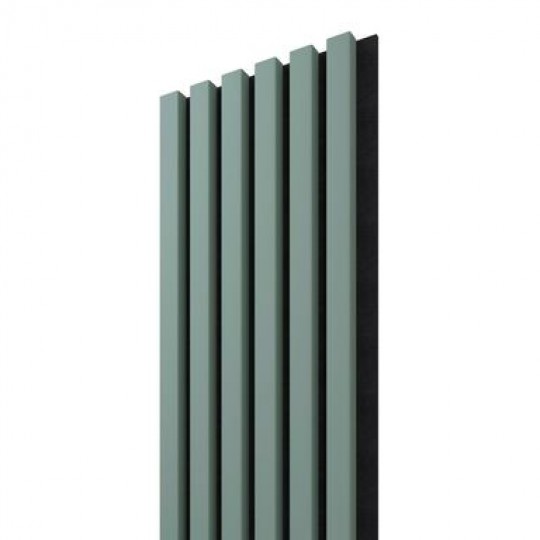 Vægpanel 3D Lamel på filt dekorativ akustik 24,5x265 cm Røgblå