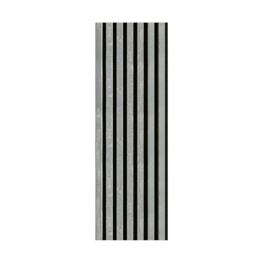 Vægliste på filt, akustisk dekorativ grå beton, 30x265 cm