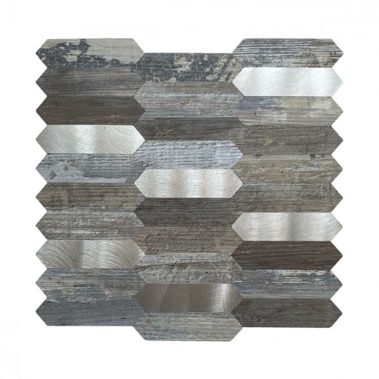 PVC Wood Silver Flow dekorativt selvklæbende vægpanel