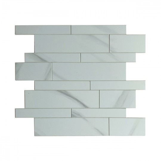 PVC White Marble Flow selvklæbende dekorativt vægpanel