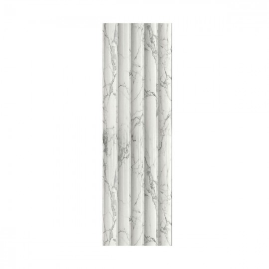 Dekorativ PVC vægpanel Lineo White Marble Flow